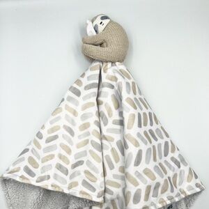 Gerber Just Born Sloth Lovey Blanket Neutral Plush 3D 25x25” Unisex Baby
